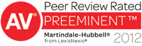 Martindale-Hubbell Peer Review Rated AV Preeminent